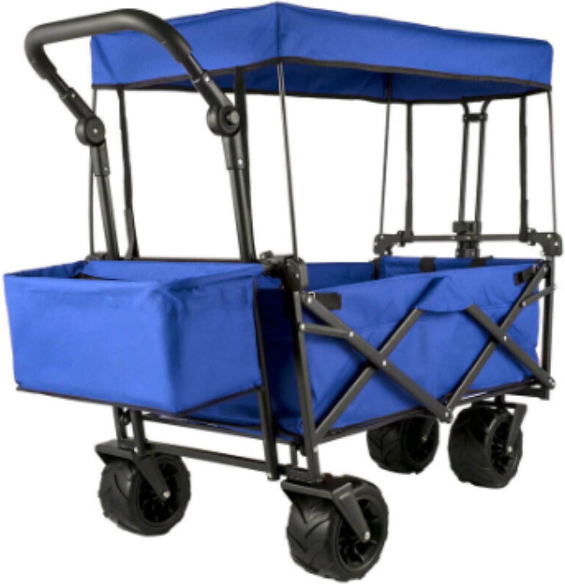 COMLAX FIELD Bolderkar, opvouwbaar, met grote all-terrain wielen, 120 l, 100 kg, opvouwbare bolderkar met remmen, strandwagen voor strand, tuin COMLAX FIELD Bolderkar, opvouwbaar, met grote all-terrain wielen, 120 l, 100 kg, opvouwbare bolderkar met remmen, strandwagen voor strand, tuin