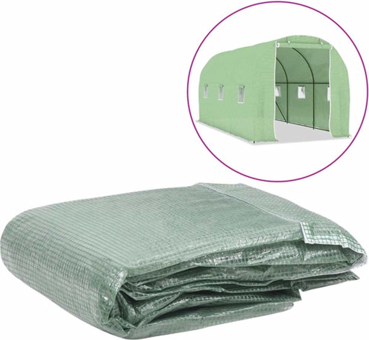 vidaXL Kashoes - vervangend - (9 - m²) - 200x450x200 - cm - groen