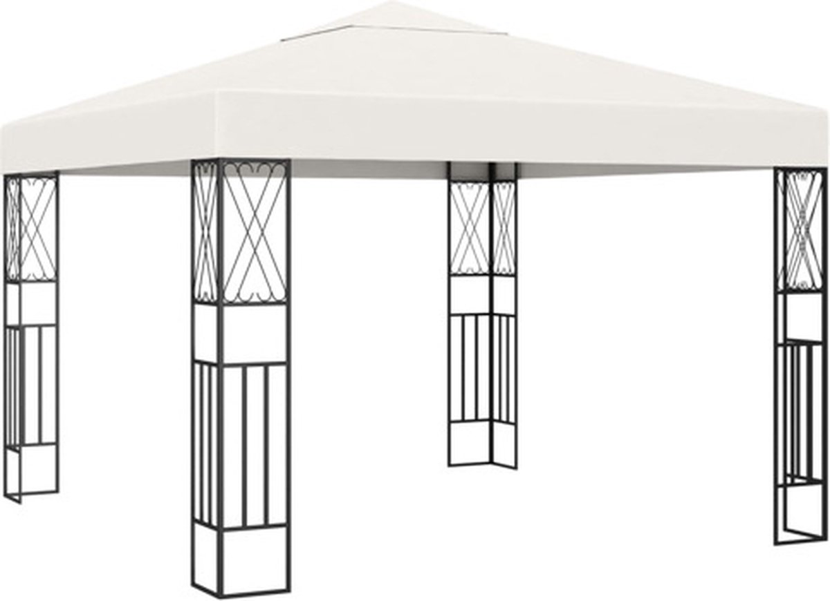 vidaXL Prieel 3x3 m stof crème