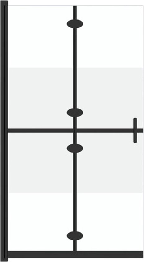 vidaXL Paroi de douche pliante à l'italienne 90x190 cm Verre ESG Semi-mat - Paroi de douche - Parois de douche - Paroi de douche à l'italienne - Parois de douche à l'italienne