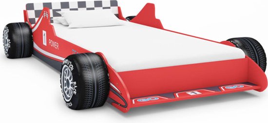 vidaXL - Kinderbed - raceauto - rood - 90x200 - cm