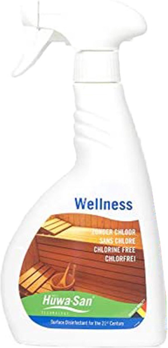 HUWA SAN Wellness - Oppervlaktedesinfectie - Spray/Verstuiver 500ml - Gebruiksklaar - Chloorvrij - Alcoholvrij - Algemeen Ontsmettingsmiddel