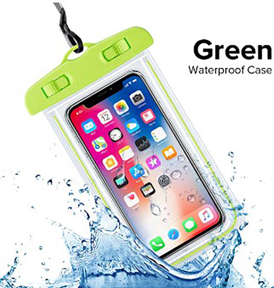 Waterdichte Telefoonhoesjes - Groen - Geschikt voor alle smartphones tot 6.5 inch - Onderwater hoesje telefoon - Ook voor paspoort & betaalpassen - Waterdicht telefoonzakje - iPhone 13 hoesje