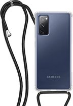 Hoes Geschikt voor Samsung S20 FE Hoesje Transparant Met Telefoonkoord Cover Shock Proof Case Koord Hoes.