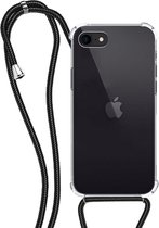 Coque iPhone SE 2020 avec cordon de protection antichoc - Transparente