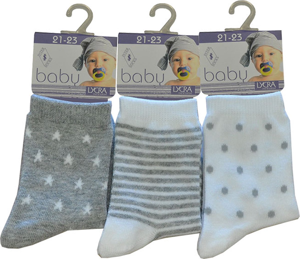 Bébé - chaussettes enfant Basic - 21/23 - unisexe - 90% coton