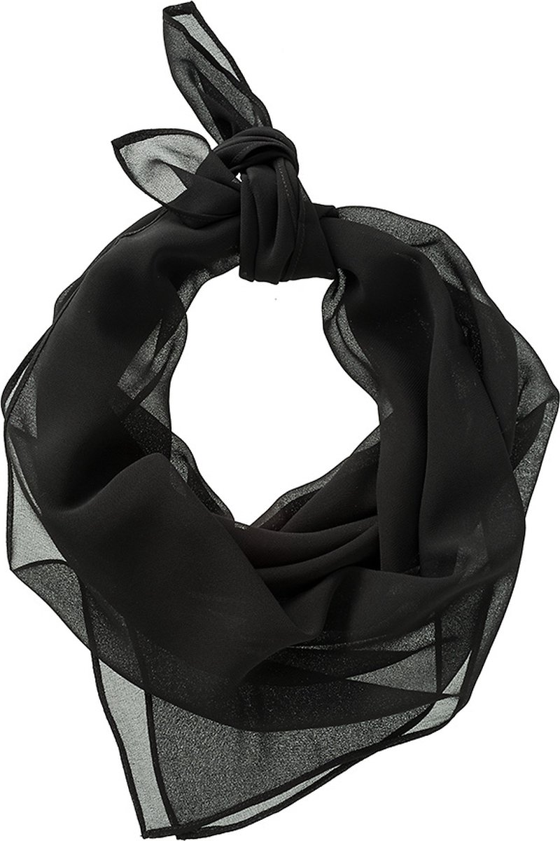Sjaaltje voor Vrouwen - Chiffon - Zwart - 70 cm x 70 cm