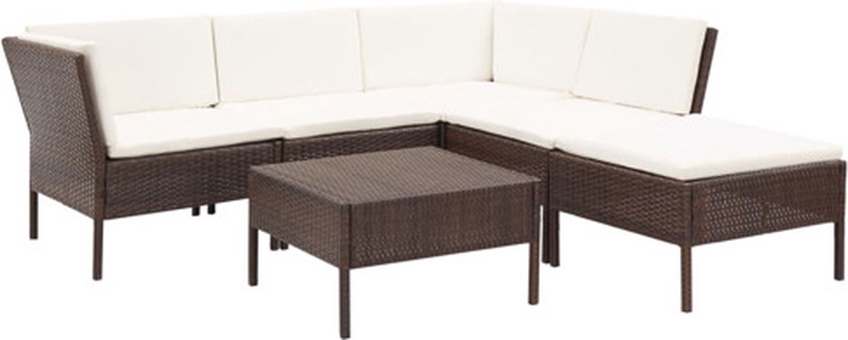 Vidaxl Tuin Loungeset Bruin Tuinbank