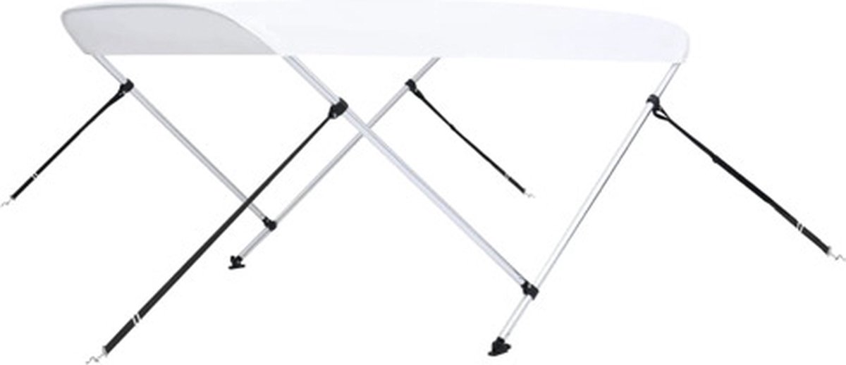 vidaXL - Biminitop - 2-boogs - 180x130x110 - cm - wit