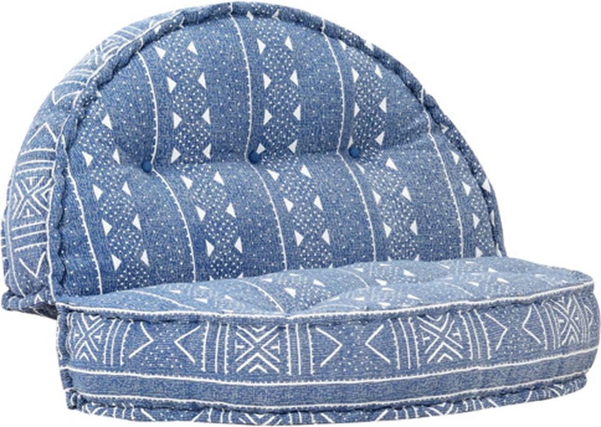 vidaXL Poef - 100x20 - cm - stof - indigo