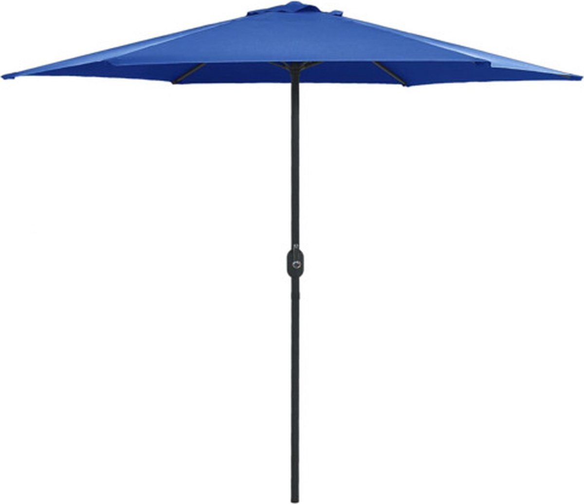 vidaXL - Parasol - met - aluminium - paal - 270x246 - cm - azuurblauw