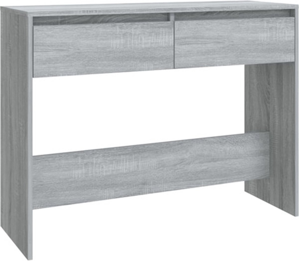 vidaXL Wandtafel - 100x35x76,5 - cm - bewerkt - hout - grijs - sonoma - eikenkleurig