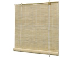vidaXL - Rolgordijn - 140x160 - cm - bamboe - naturel