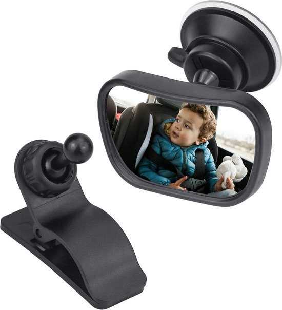 Miroir de voiture Bébé réglable - Miroir de siège arrière Bébé - Rétroviseur  XL -... | bol.com