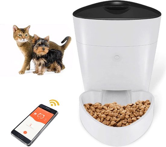 Automatische Voerautomaat voor Katten en Honden, WiFi 2.4G/5G, Grote