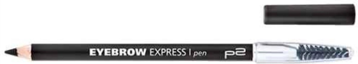 P2 Cosmetics Eyebrow Pencil Express Sophisticated Ebony - Wenkbrauwpotlood Zwart met borsteltje - 1,4 g