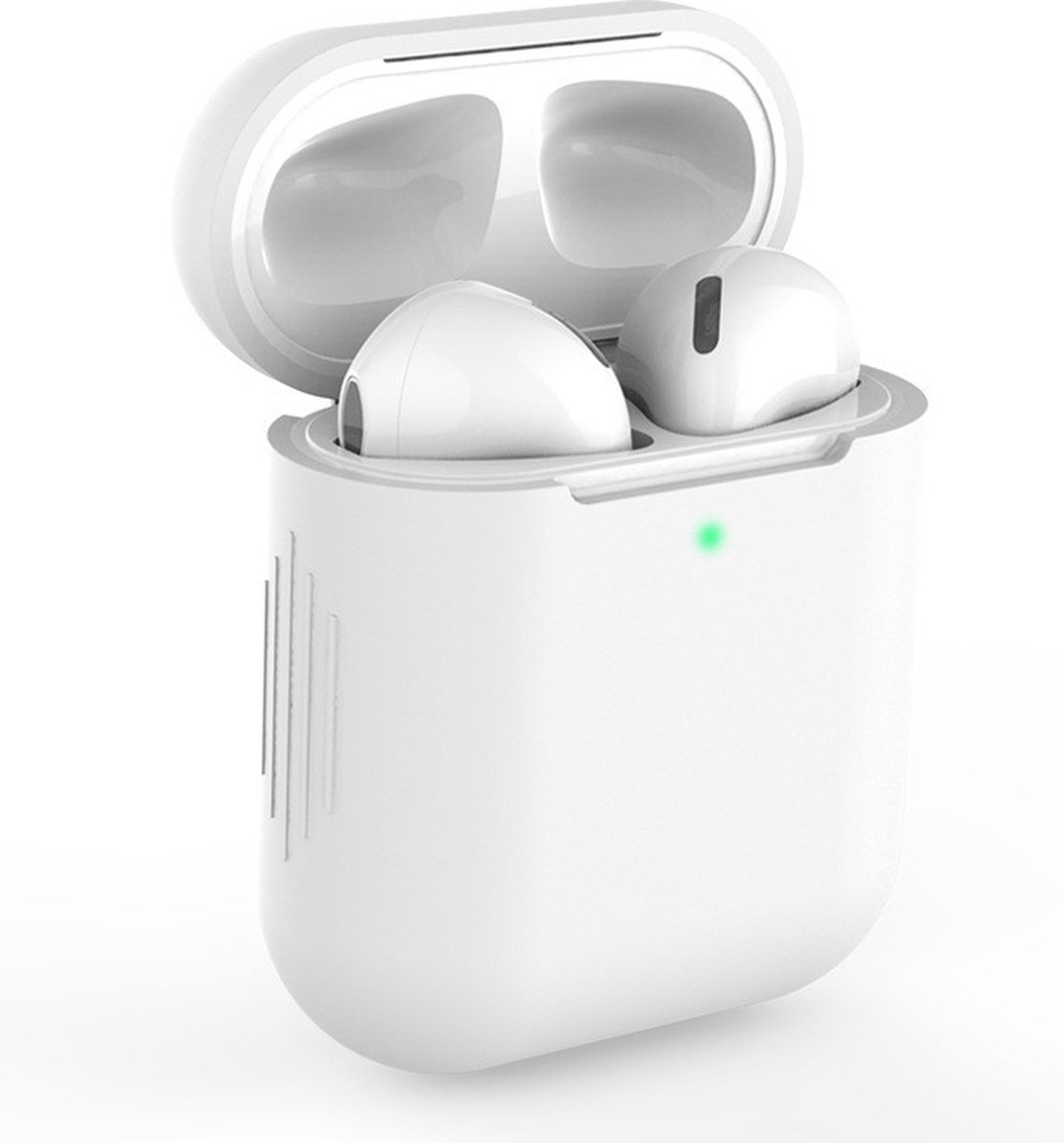 AirPods 1/2 Hoesje in het Wit - TCH - Siliconen - Case - Cover - Soft case
