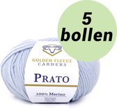 5 bollen breiwol blauw (804) - 100% merino wol - Golden Fleece yarns Prato blueness