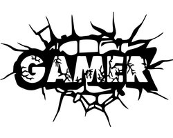 Deur - Muur sticker Gamer - Game`s - Wanddecoratie - Wall Art Sticker- Jongens Kamer -Kinderen Speelkamer Laptop
