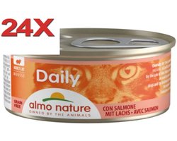 Almo Nature Dailymenu - Kattenvoer Blik - Mousse Zalm - 24x85gr