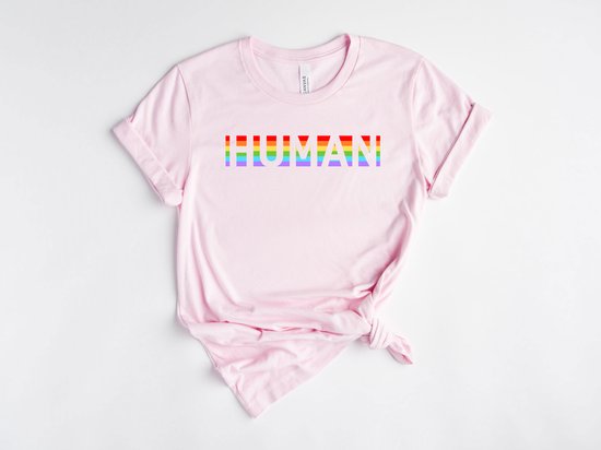 Foto: Lykke lgbtq unisex t shirt human lgbt pride rainbow t shirt maat xxl