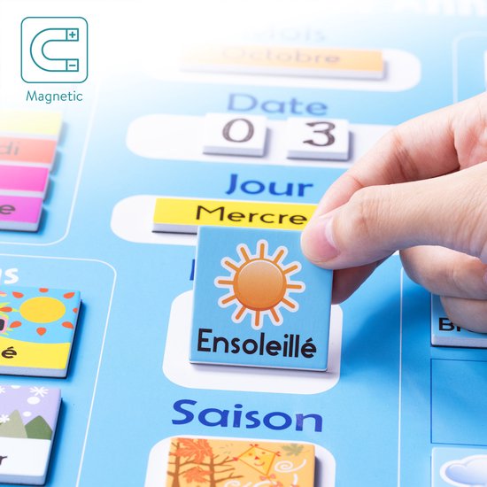 Calendrier Permanent Anglais Calendrier Enfant Tableau éducatif Calendrier Heures, Jours