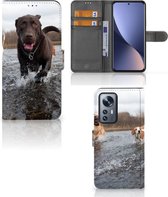 GSM Hoesje Xiaomi 12 Pro Wallet Book Case Honden Labrador
