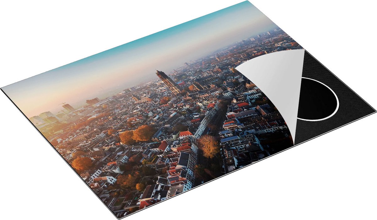 Chefcare Inductie Beschermer Utrecht vanuit de Lucht - 71x52 cm - Afdekplaat Inductie - Kookplaat Beschermer - Inductie Mat