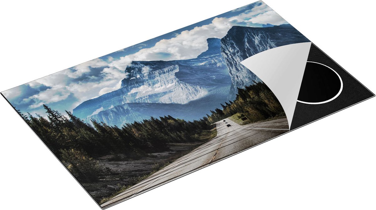 Chefcare Inductie Beschermer Weg voor de Grote Berg in het Bos - 85x50 cm - Afdekplaat Inductie - Kookplaat Beschermer - Inductie Mat