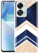 OnePlus Nord 2T Hoesje Space wood - Designed by Cazy