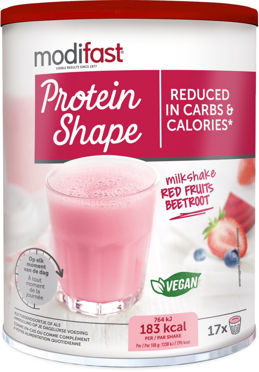 Modifast Protein Shape shake red fruits & beetroot 510 g