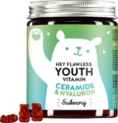 Bears with Benefits Anti-veroudering Vitamine Gummies - 60 stuks maandelijkse voorraad | Voor een gladdehuid - Veganistische, hooggedoseerde gummyberen met hyaluron, ceramide, zink |Bears with Benefits - Hey Flawless Youth