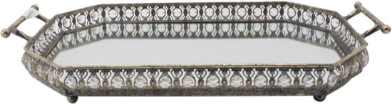 Baroque - Decoratief dienblad - Dienblad ijzer 57,5 cm - 8x57x33 - Iron