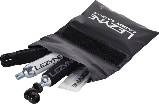 Lezyne Caddy Kit - Bandenreparatieset inclusief CO2 pomp - Twee 16 gram cartridges - Zwart - Lezyne