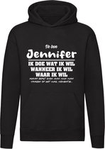 Jennifer | cadeau d'anniversaire | cadeau d'anniversaire | carnaval | Unisexe | Pull | Sweat | Hoodie | Capuche | Noir