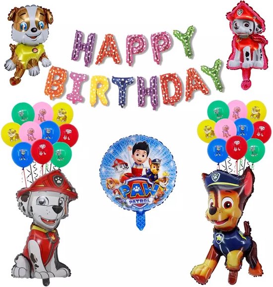 Paw Patrol Versiering Ballonnen - Paw Patrol Verjaardag - Paw Patrol Speelgoed - Paw Patrol Feest - Ballonnen - 26 stuks