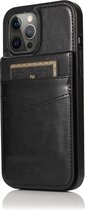 Hoesje geschikt voor Samsung Galaxy A53 - Backcover - Pasjeshouder - Portemonnee - Kunstleer - Zwart
