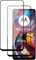 Screenprotector geschikt voor Motorola Moto E32 / E32s - Tempered Glass Full Screen Protector - 2 Stuks