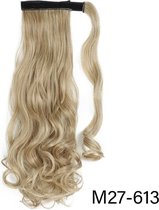 WrapAround Paardenstaart Extension | Lang Krullend Golvend | Ponytail Extensions -| 56 cm - Amby Brown 30