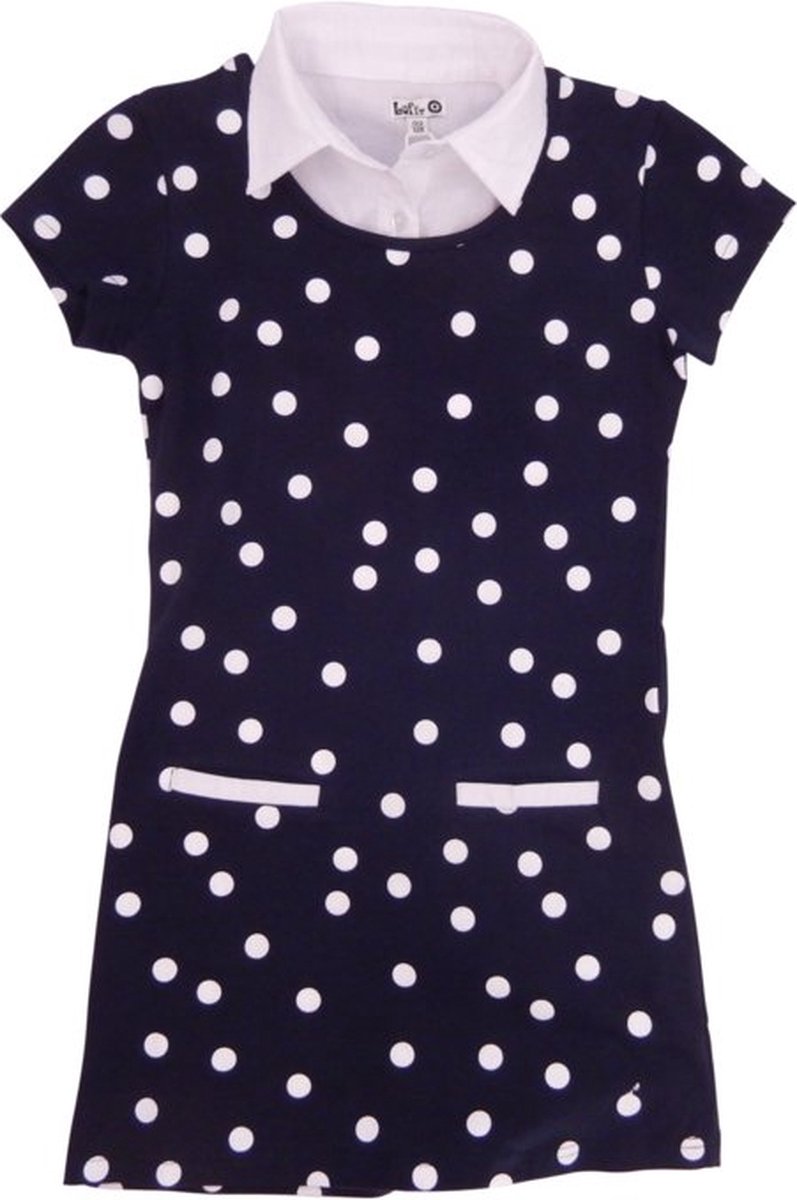 LoFff-Girls Dress Madrid- Blue dots