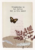 Kaart Vriendschap - Meer Leuks - Ansichtkaart - Kaarten - Ephemera Butterfly