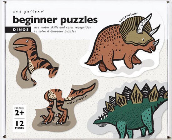 Wee Gallery - Puzzle 12 pièces - +2 ans - Dino