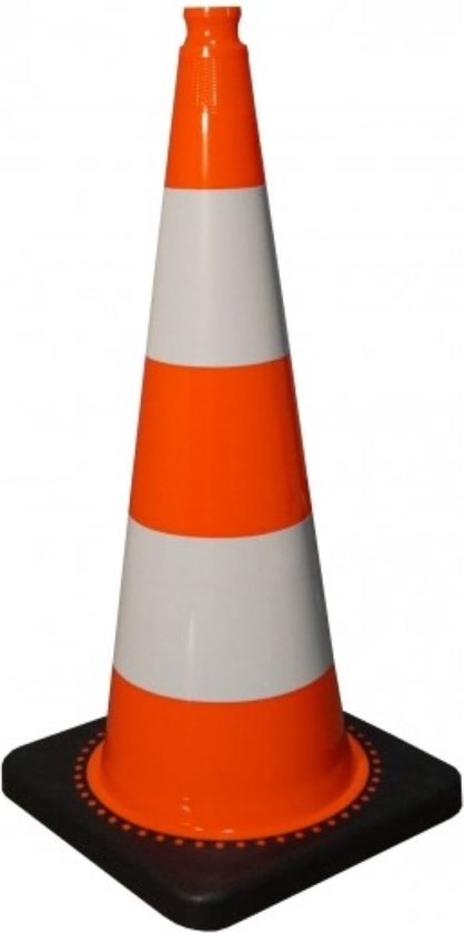 Verkeerspion 23 cm - set van 10x pion van slagvast en soepel plastic