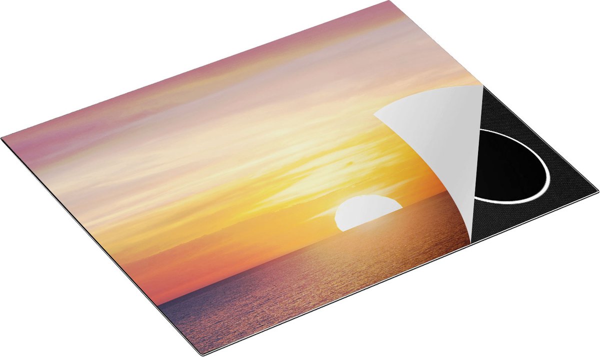 Chefcare Inductie Beschermer Zonsondergang op de Zee - 65x55 cm - Afdekplaat Inductie - Kookplaat Beschermer - Inductie Mat