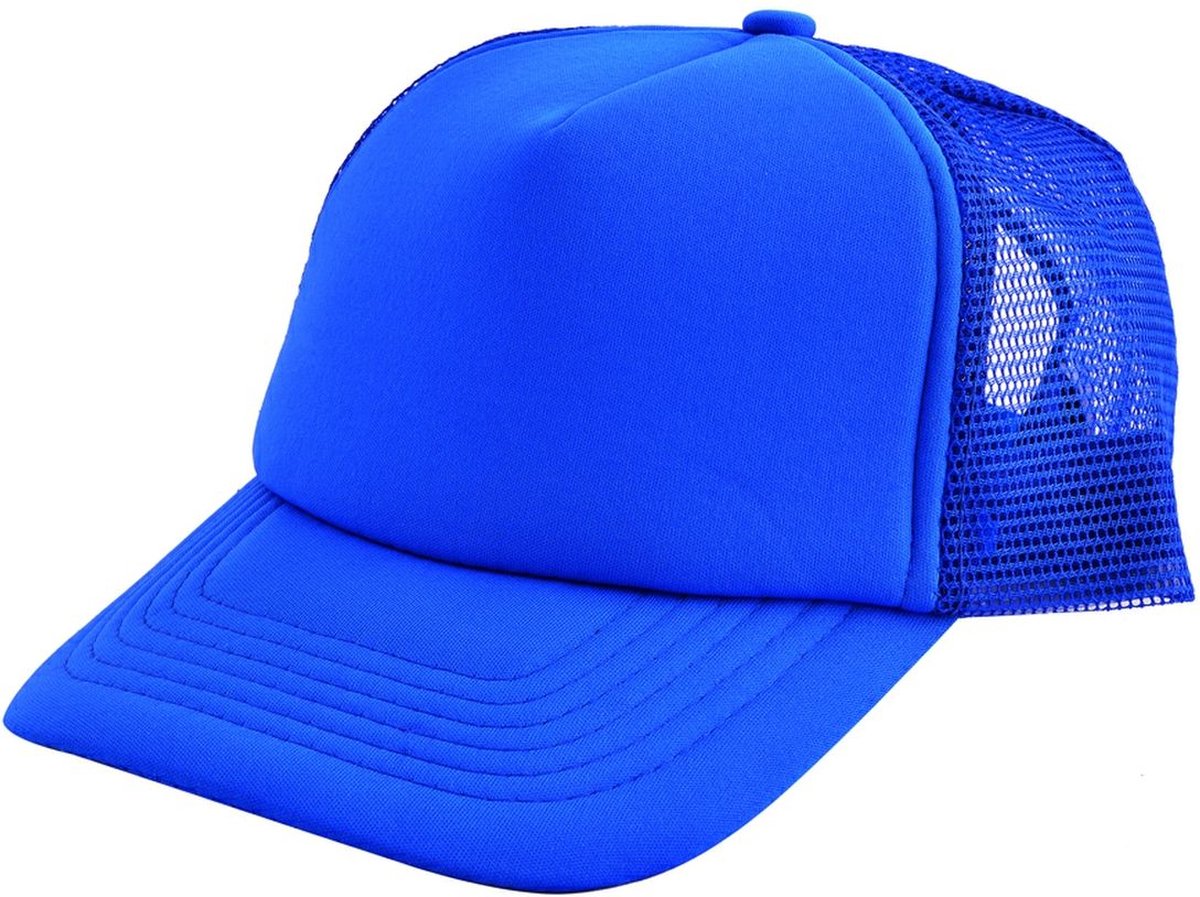 Trucker Cap Volwassenen - 5 Panel - Kobaltblauw