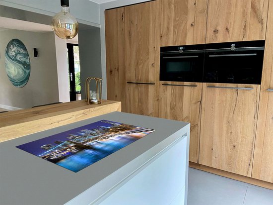 Chefcare Inductie Beschermer Skyline New York in het Centrum - 91,2x52 cm - Afdekplaat Inductie - Kookplaat Beschermer - Inductie Mat