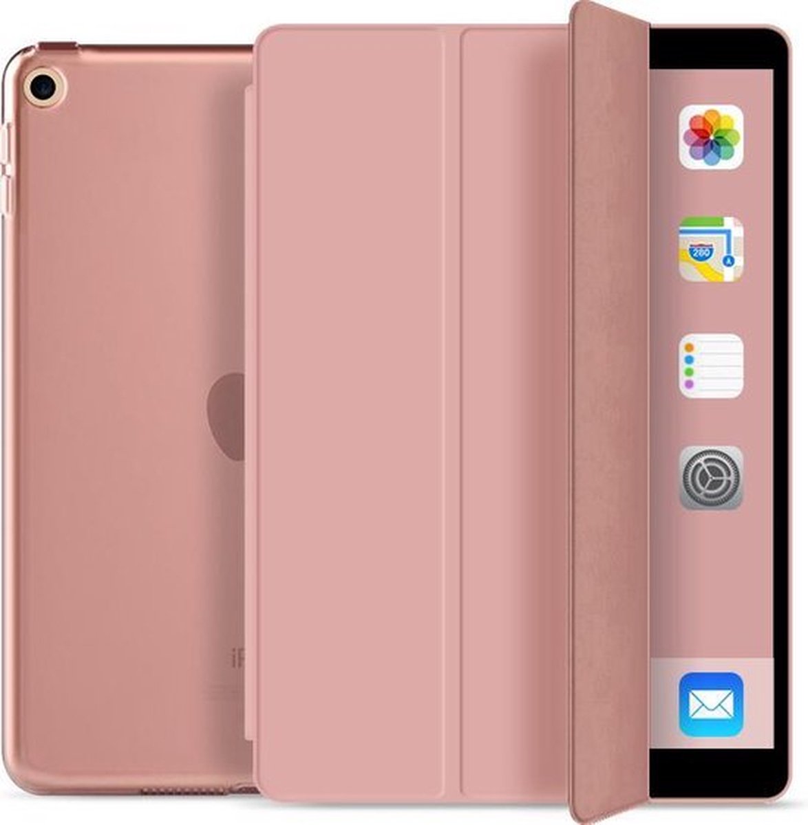Ipad 7/8/9 hardcover (2019/2020/2021)— 10.2 inch – Ipad hoes – hard cover – Hoes voor iPad – Tablet beschermer - rosegold