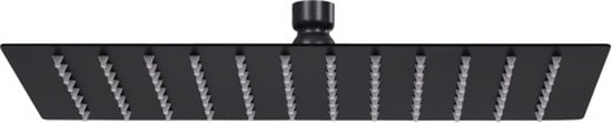 vidaXL - Regendouchekop - rechthoekig - 30x20 - cm - roestvrij - staal - zwart