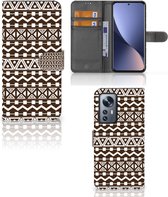 Bookcase Xiaomi 12 Pro Hoesje Aztec Brown