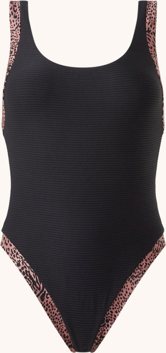 Seafolly Wild Ones Wild Ones badpak met panterprint - Zwart - Maat 40